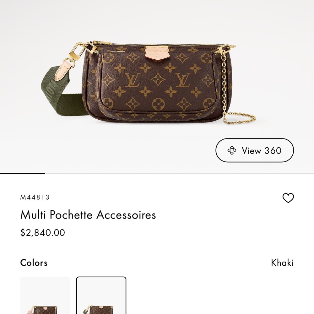Louis Vuitton Multi Pochette in Brown with pink Strap